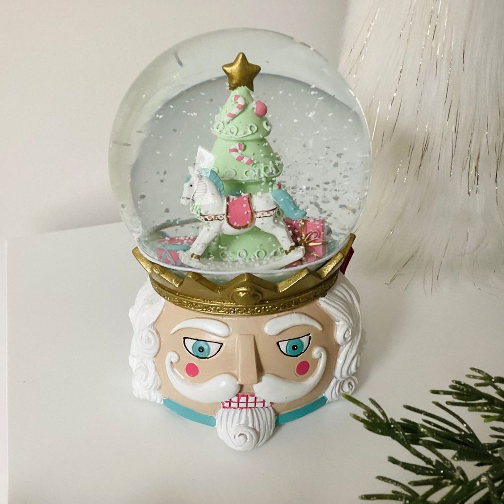 NWT Martha Stewart Pastel Nutcracker Snow Globe
